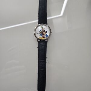 Mickey Mouse Disney Women's Blue Leather Strap Watch
